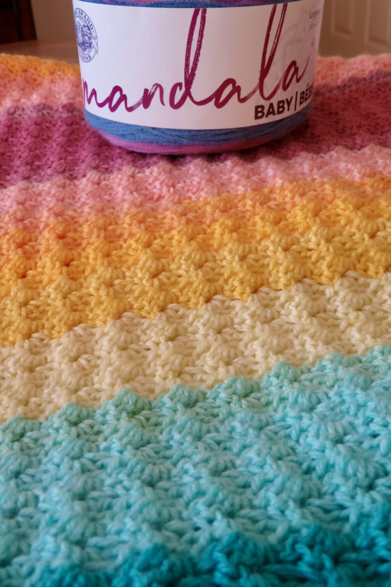 Color Splash Mandala Baby Blanket (Crochet) - Image 2