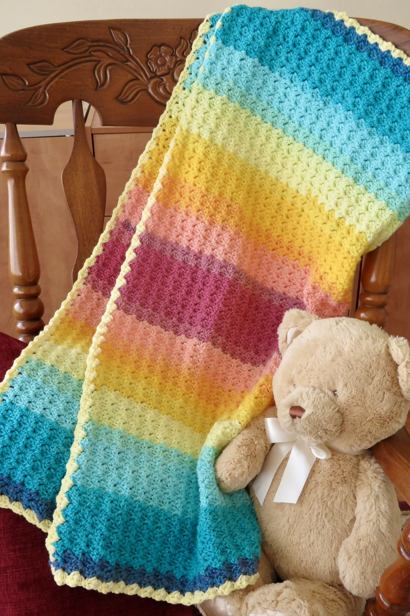 Color Splash Mandala Baby Blanket (Crochet) - Image 3