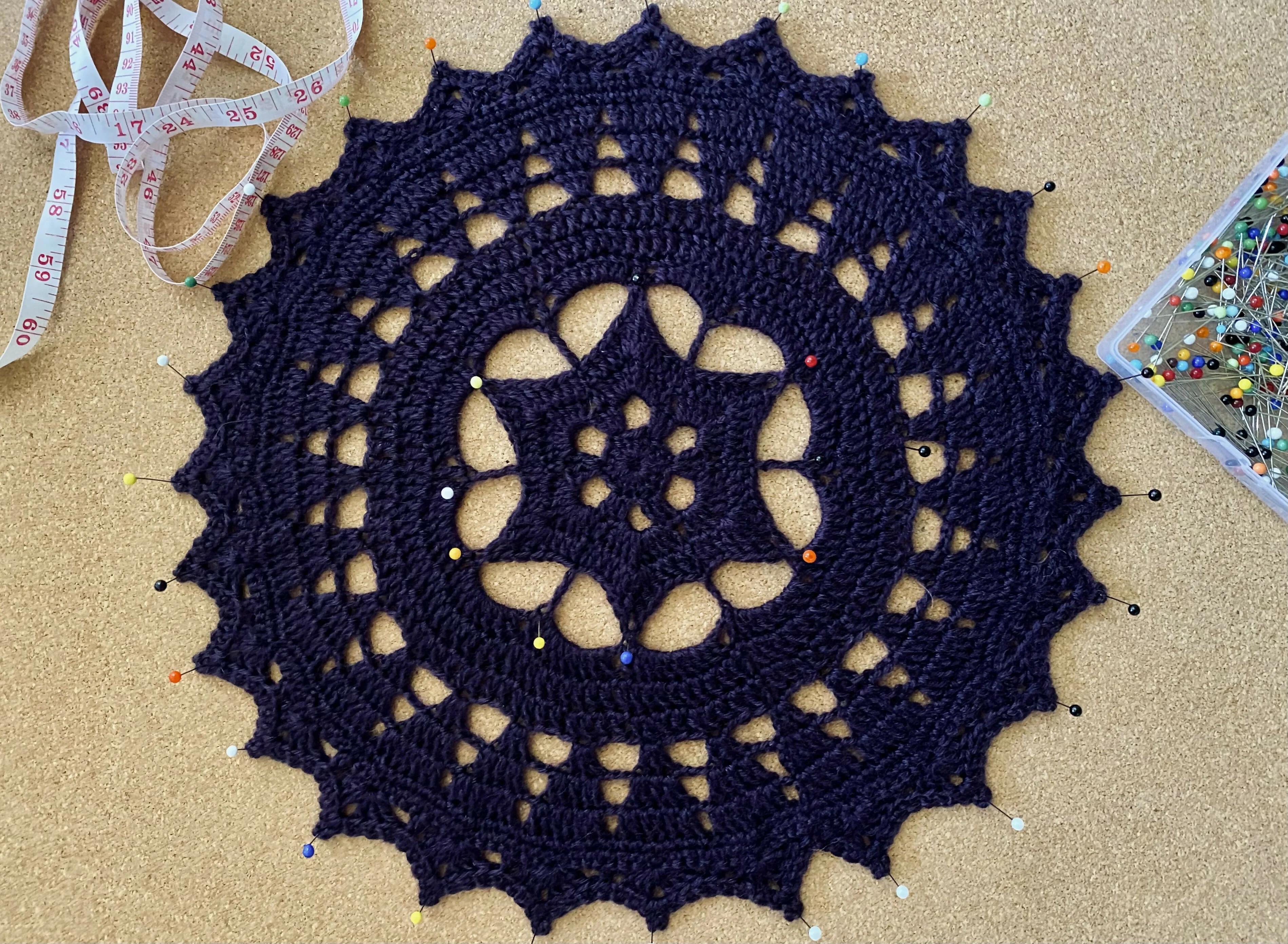 Royal Dark Star Doily (Crochet) - Image 2
